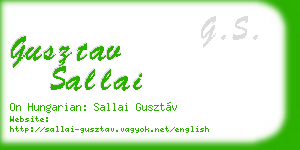 gusztav sallai business card