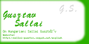 gusztav sallai business card